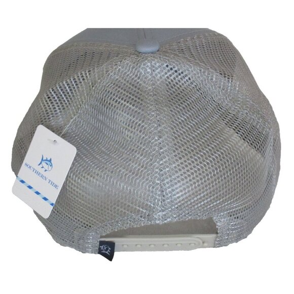 Southern Tide Men's The Skipjack Badge Patch Trucker Hat Dusty Blue Grey NWT - Picture 4 of 4